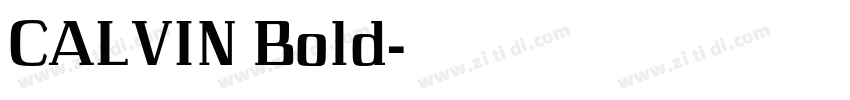 CALVIN Bold字体转换